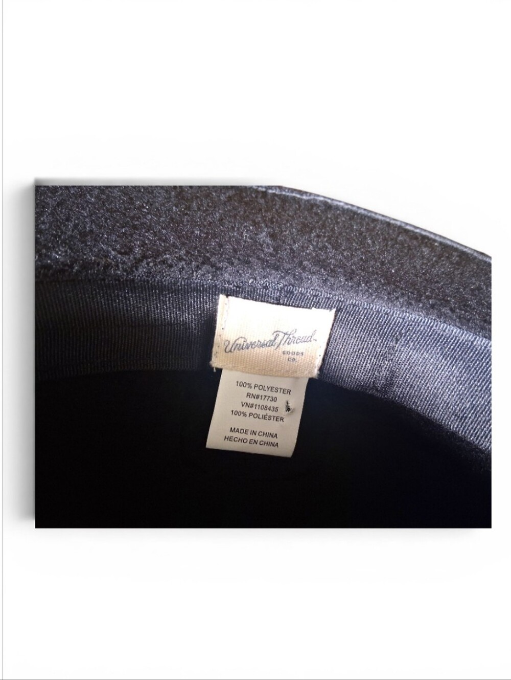 Universal Thread Classic Black Fedora Wide Brim Hat - Picture 6 of 9